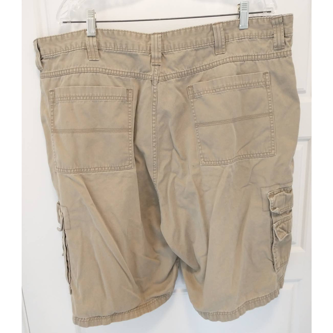 WRG JEAN CO Men's Denim Cargo Shorts, Size W34 cotton navy blue type Vintage Second Hand