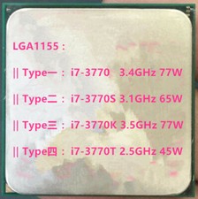 Intel Quad-core i7-3770 i7-3770S i7-3770K i7-3770T LGA1155 CPU