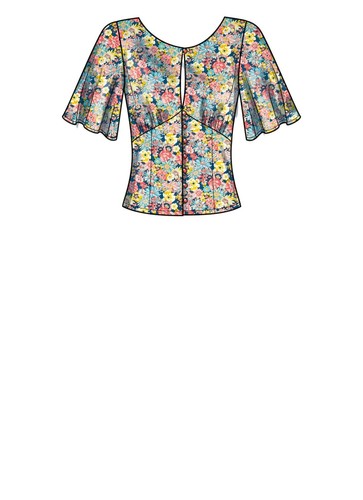 SIMPLICITY 9606 MISSES BLOUSE & TOPS Sewing Pattern Sizes 6-14 & 16-24 - Picture 9 of 9