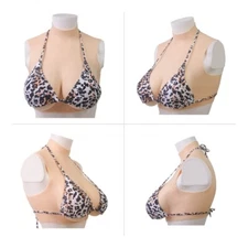 Oil Free Silicone Crossdresser Breast Forms Breastplate Drag Queen Fake Boobs