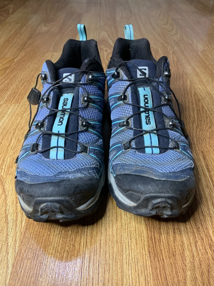 SALOMON Shoes Women Size 7.5 Blue Ortholite Boots Hiking Sneaker Outdoors - Image 2 of 4