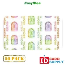 50 x Adhesive Holographic Overlay for Standard Size ID Cards | Secure Key Hole D