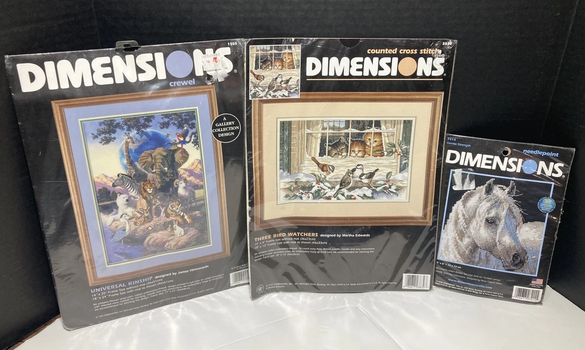Kit De Broderie Dimensions Vintage 1206 - "Enfants Grandissent" En Crewel, NOS USA