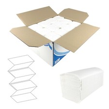 3000 Z Fold White Paper Hand Towels Multifold 2 Ply Toilet WC Bathroom Napkins