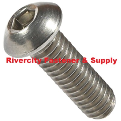M6-1.0x20 Stainless Button Allen Head Bolts M6x1.0x20 Screws 6mm x  1.0 x 20mm