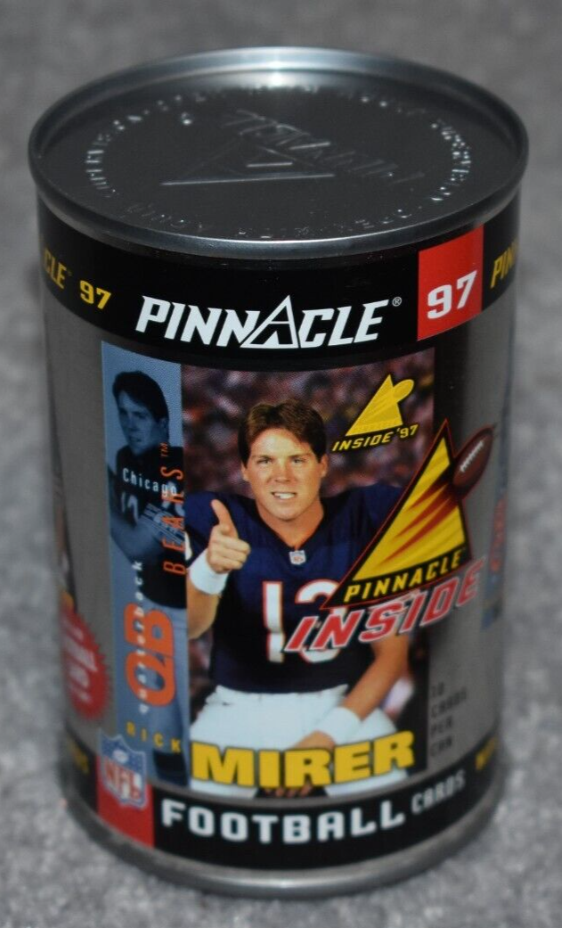 1997 PINNACLE INSIDE CHICAGO BEARS RICK MIRER NFL FOOTBALL CARDS IN A CAN