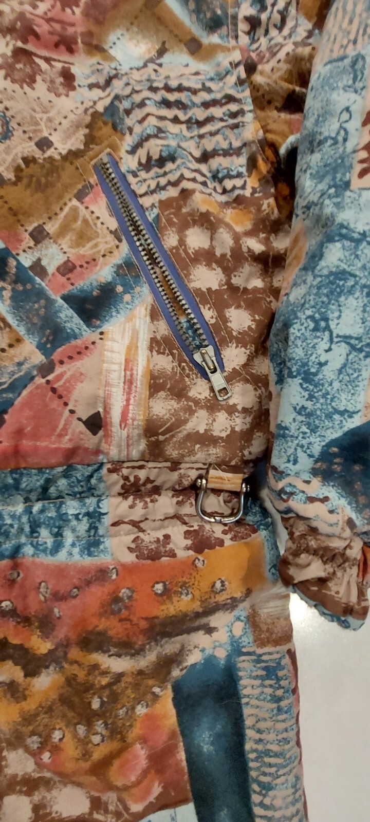 Vtg Multicolor Geometric Patchwork Jacket Women's… - image 5