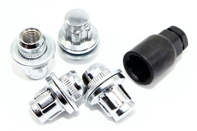 4 Chrome Factory OE Style Wheel Lug Nut Locks 12x1.5 Toyota - Foto 2