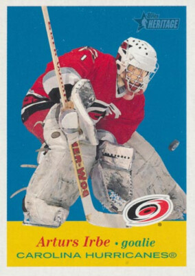 2001-02 Topps Heritage #45 ARTURS IRBE - Carolina Hurricanes