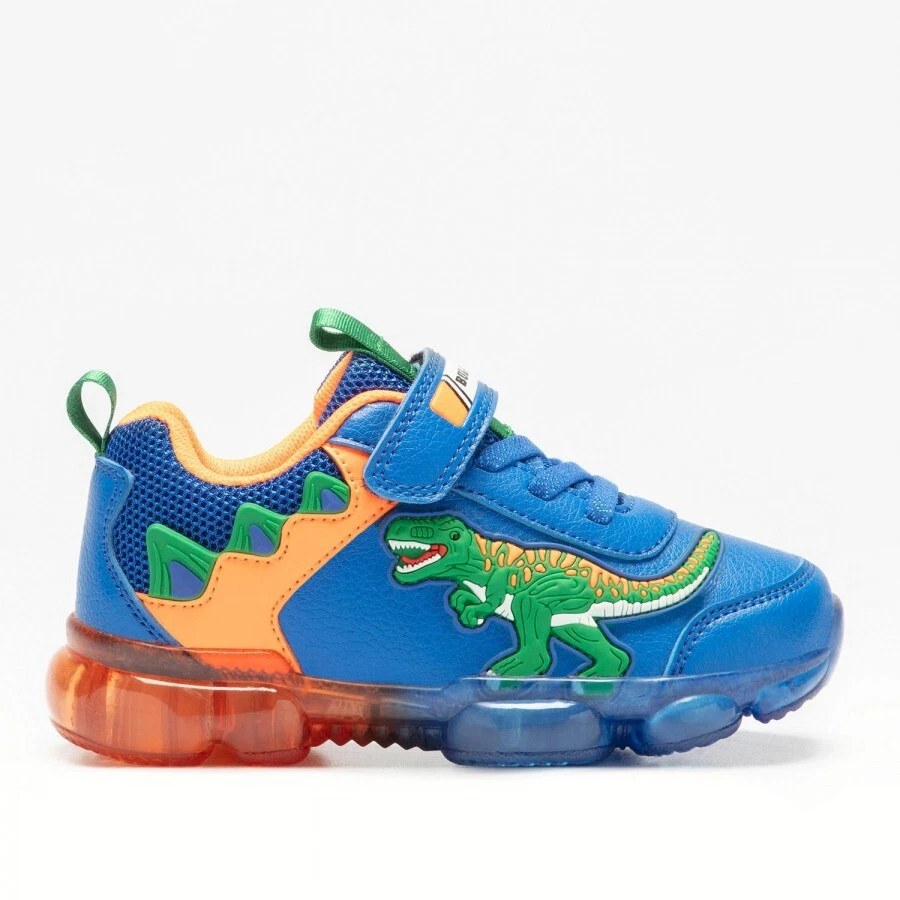 CHICOS TOROS Bull Boys Sneakers Bambino Tirannosauro T-Rex Con Luci - AEH3 (Royal/Multi)