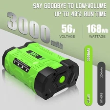 Replacement for EGO 56 Volt Lithium Battery BA2800 BA4200T BA4200 BA1400 BA2800T