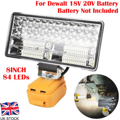 For Dewalt 18V/20V Li-ion Battery LED Work Light 3/4 Inch Flashlight - Foto 4