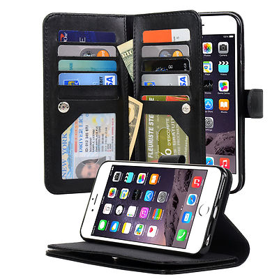 For Apple iPhone 6S/6Plus Wallet Case Folio Cover Leather Magnetic Card Holder