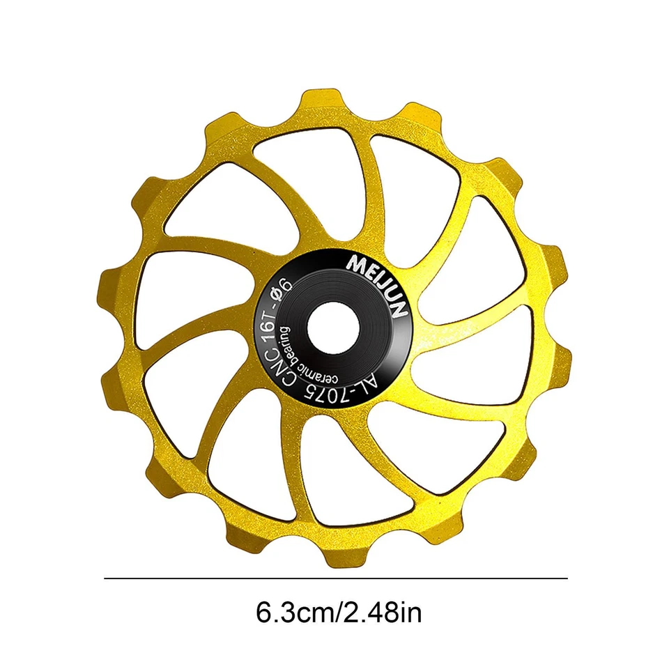 Polia de cerâmica para bicicleta desviador traseiro 14T 15T 16T guia rolamento roda jóquei - Imagem 3 de 4