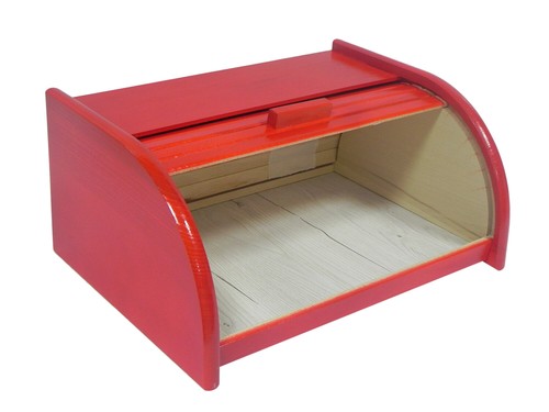 Wooden Bread Box Apollo Roll Top Bin Storage Loaf Kitchen Small Large 20 types - Picture 39 of 115
