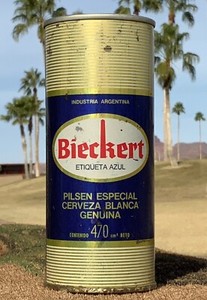 16oz BIECKERT S/S Beer Can - Bottom Opened -  Argentina