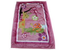 Lambs  Ivy Pink Safari Giraffe Monkey Alligator Baby Blanket Infant Girls RARE