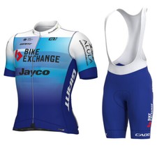 mens Jayco Cycling team Short Sleeve Jersey Bib Short Set Cycling Jersey tops