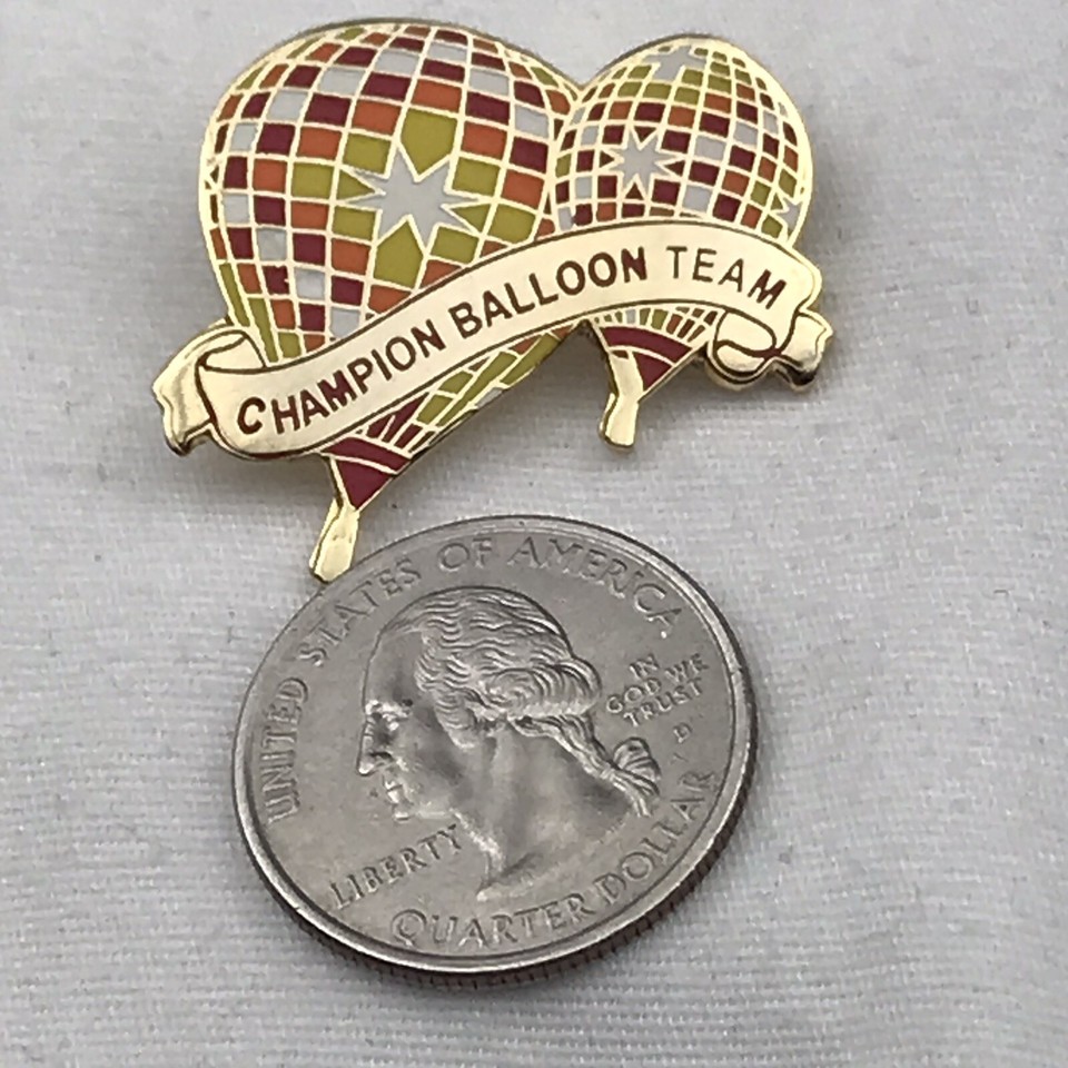 Champion Hot Air Balloon Team Gold Tone Pin Enamel eBay