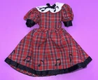 Vintage Takara Barbie Lady Licca Jenny Red Plaid Dress Music Notes Tagged 80’s