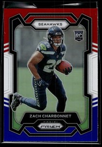 Zach Charbonnet 2023 Panini Prizm Red White Blue Card #392