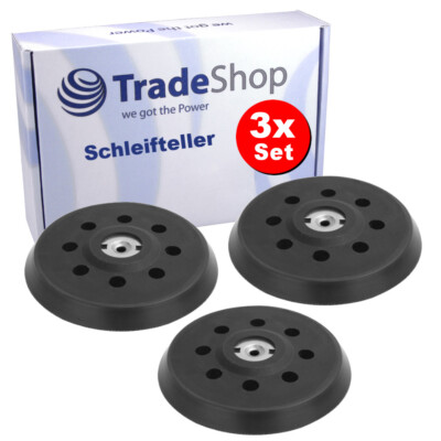 3x Ersatz-Schleifteller für Metabo SXE 425 TurboTec Schleifer ersetzt 631220000