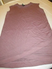 Womens mauve sleeveless sweatshirt dress Active Life size Medium