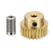 Worm Gear Set 0.8 Module 1:25 Reduction Rate(Gear-4mm Bore, Rod 8mm Bore)