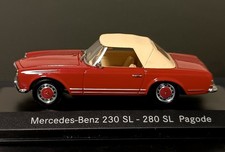 1/43 Mercedes Benz 230-280 SL (W113) Pagode Soft top red 1963 Minichamps