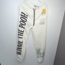 Disney Women s White Fleece Jogger Sweatpants...