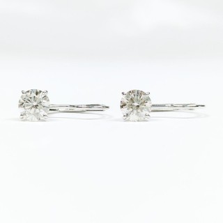 Jewelry Pierced Earring Natural Diamond White Gold 4499732