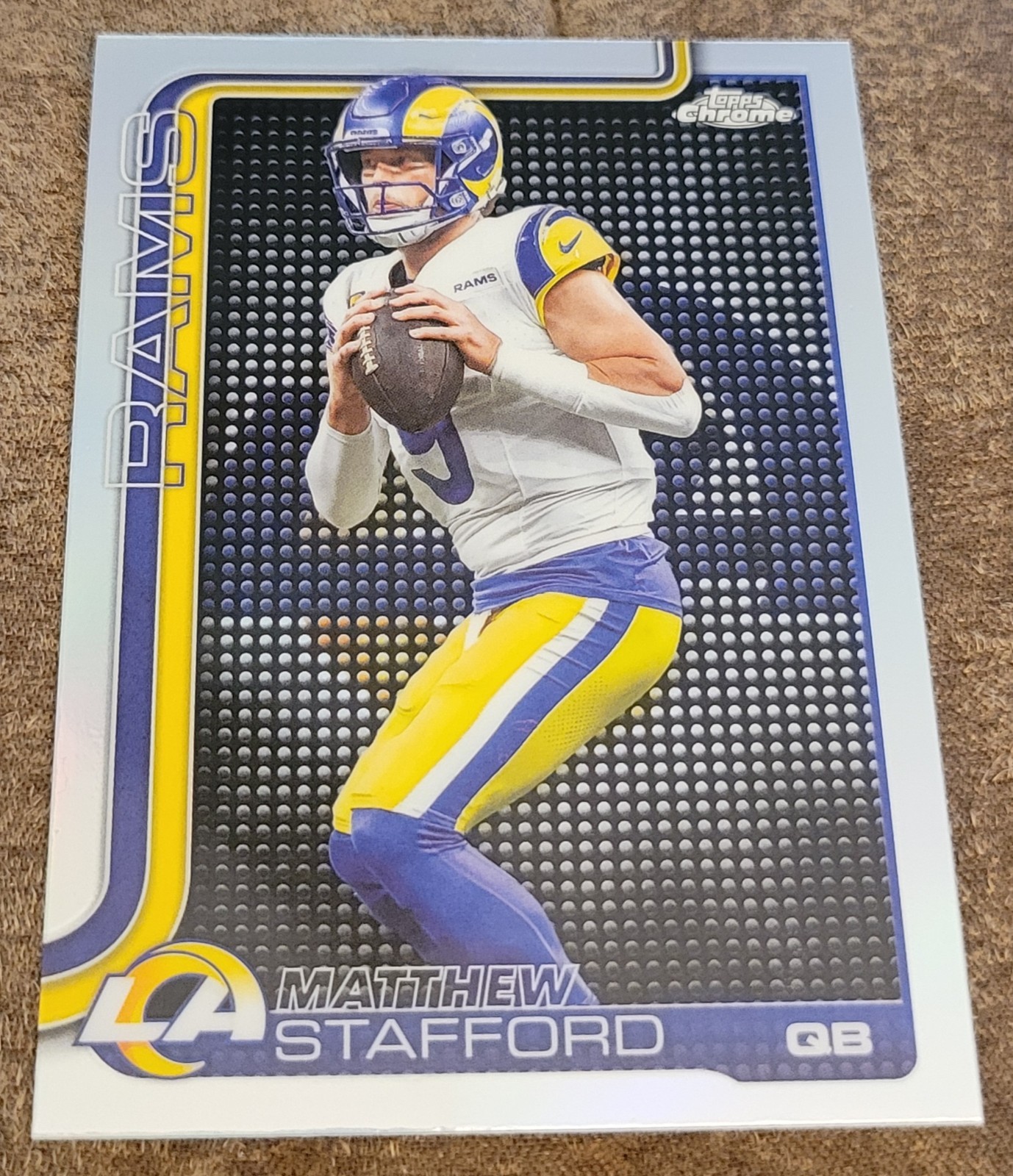 2025 Topps Chrome Matthew Stafford LOGO LIGHTBOARD REFRACTOR Rams