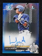 2017 Bowman Chrome Prospect Blue Refractor /150 Luis Almanzar #CPA-LAL Auto 00l8