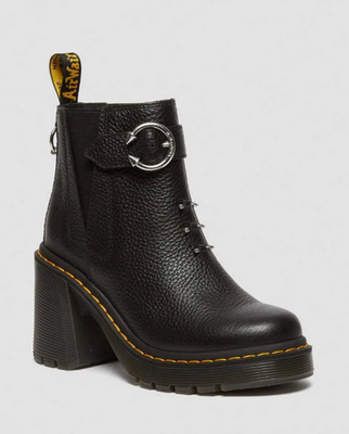 SPENCE Piercing Spiked Barbell Flared Heel Chelsea Boots MSRP$230