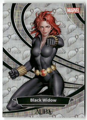 Kakawow Marvel Aura 2025 AM-IA-63 Black Widow Angel Refractor 386/390