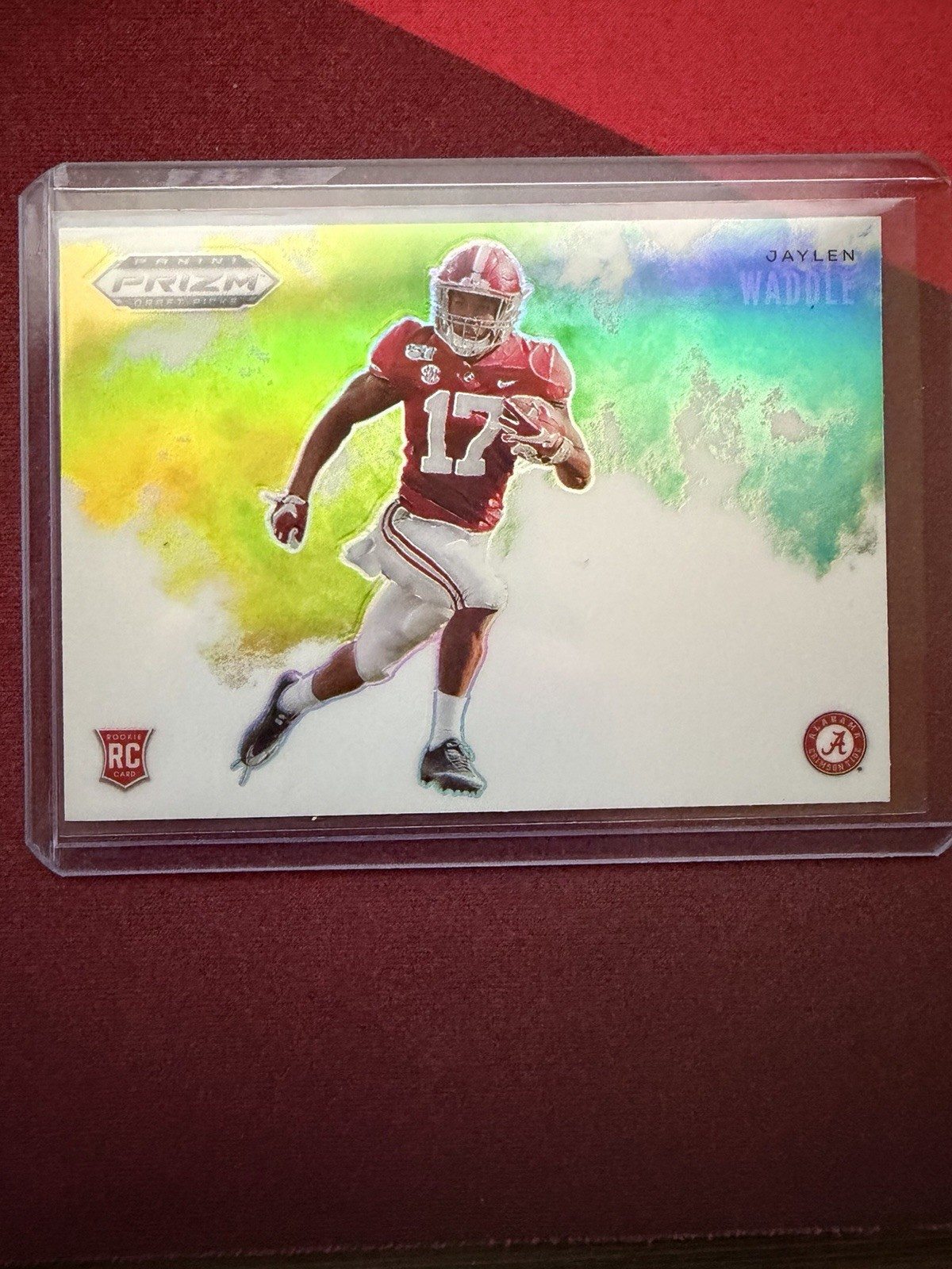 2021 Prizm Draft Picks Color Blast #5 Jaylen Waddle RC Case Hit Miami Dolphins
