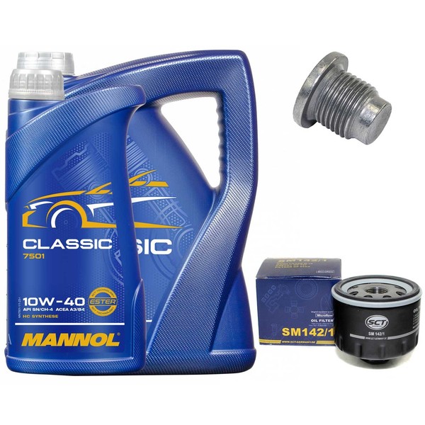 MotoröL Filter Set 10W-40 Api 6 Liter + Schraube FüR Renault Megane I Clio Ii-image