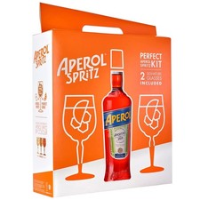 Aperol Spritz Gift Pack Including Aperol & 2 Aperol Spritz Glassesl