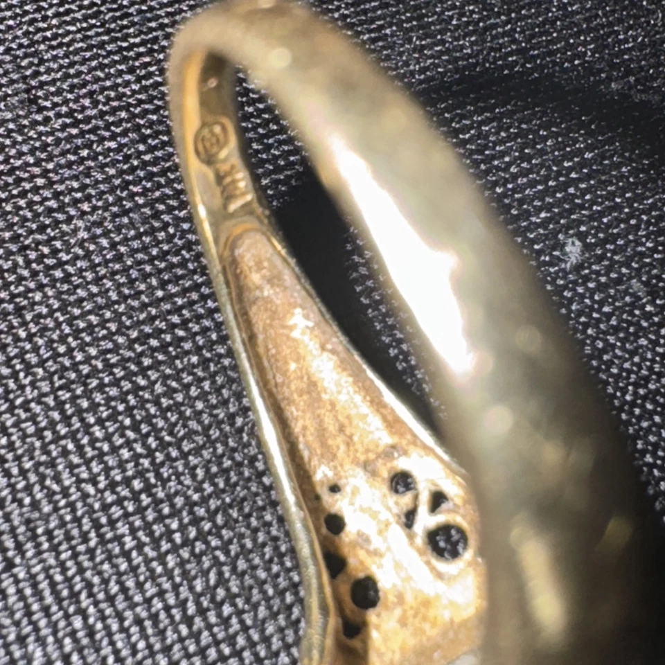 Anillo Cabujón Lapislázuli Oro 14k Foto 4 de 4