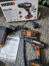 Worx 20v Max Power Share Li-Ion Cordless Drill Driver WX170 with Battery Charger