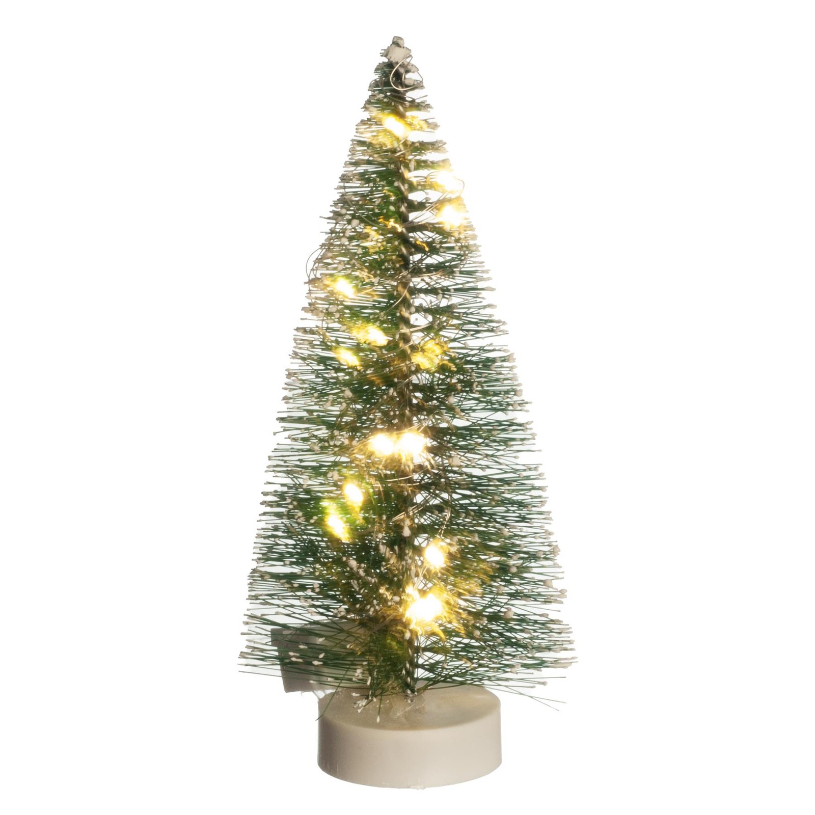 Dolls House Snowy Christmas Tree with 24 Blinking Twinkling LED Lights 6.3/4in