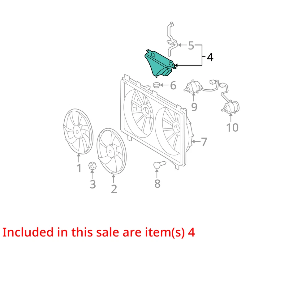 2009 Lexus IS250 Coolant Overflow Bottle OEM 105K Miles - LKQ418208555 - Image 4 of 4