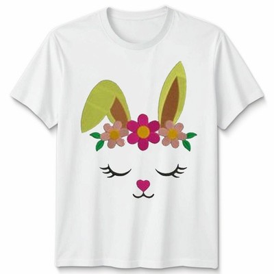 Süßes Osterhasengesicht Unisex Tshirt Frühling Urlaub Bekleidung
