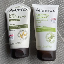 Aveeno Daily Moisturizing Face Cream 5oz Positively Radiant Skin Scrub 5oz 