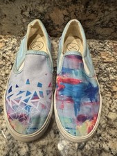 INKKAS Slip On Shoes In Salty Blue Multicolour RARE Size 7