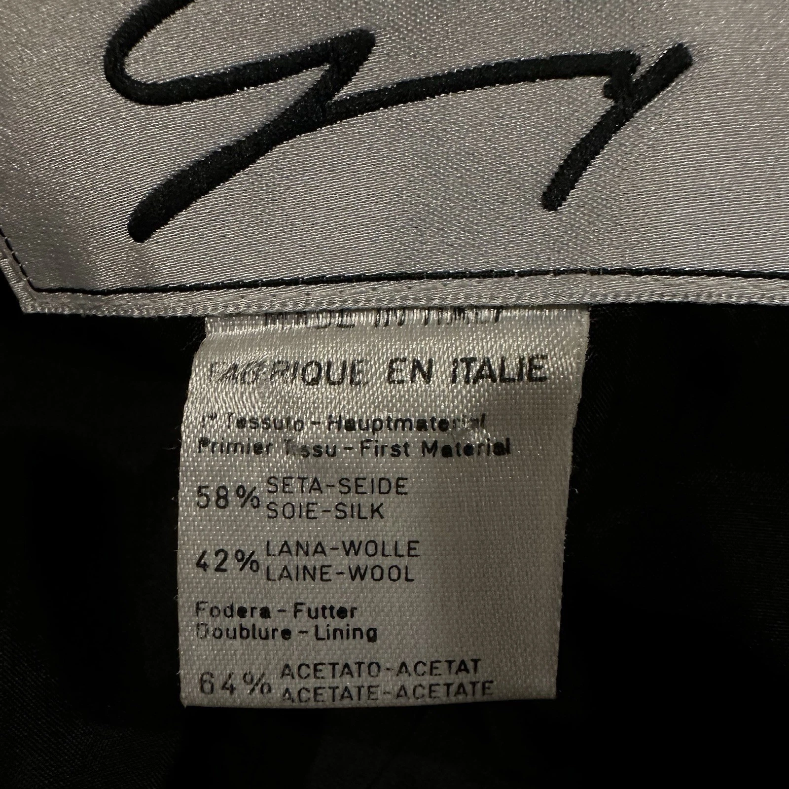 VERSACE AUTENTICO BLAZER DONNA VINTAGE GENNY LANA SETA NERO taglia 8