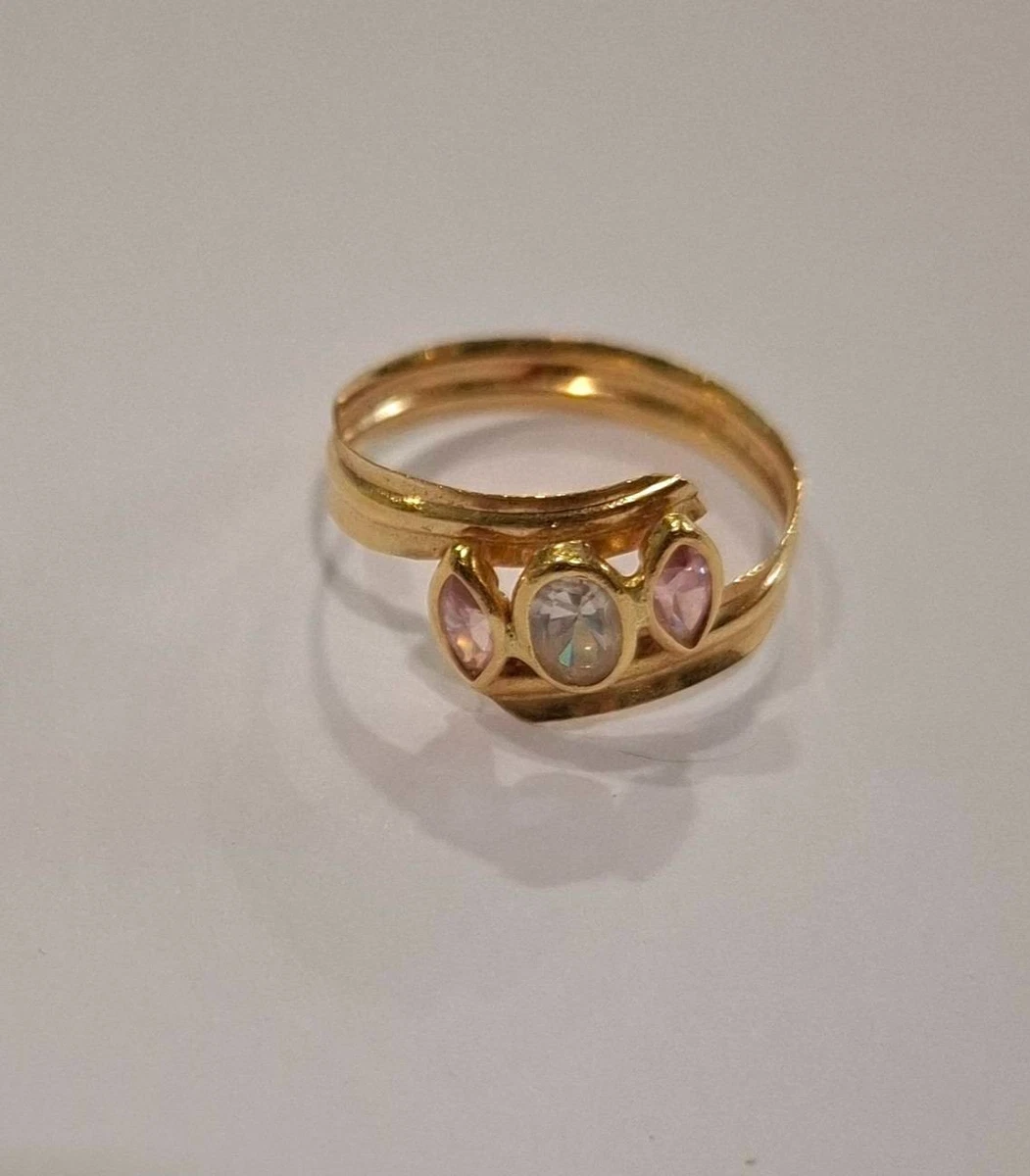 Promise - Anello in oro rosa, con corindone rosso, misura 45 (14,3
