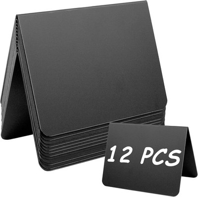 12 Pack 4''x3''Mini Chalkboard Signs Chalk Sign Easy to Write & Wipe Out  Food