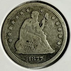 1877-P Seated Liberty Quarter - Free Shipping - (38-10)