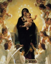 OUR LADY OF THE ANGELS Catholic print picture poster print Home Decor